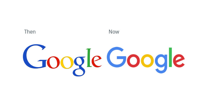 Google logo before and after